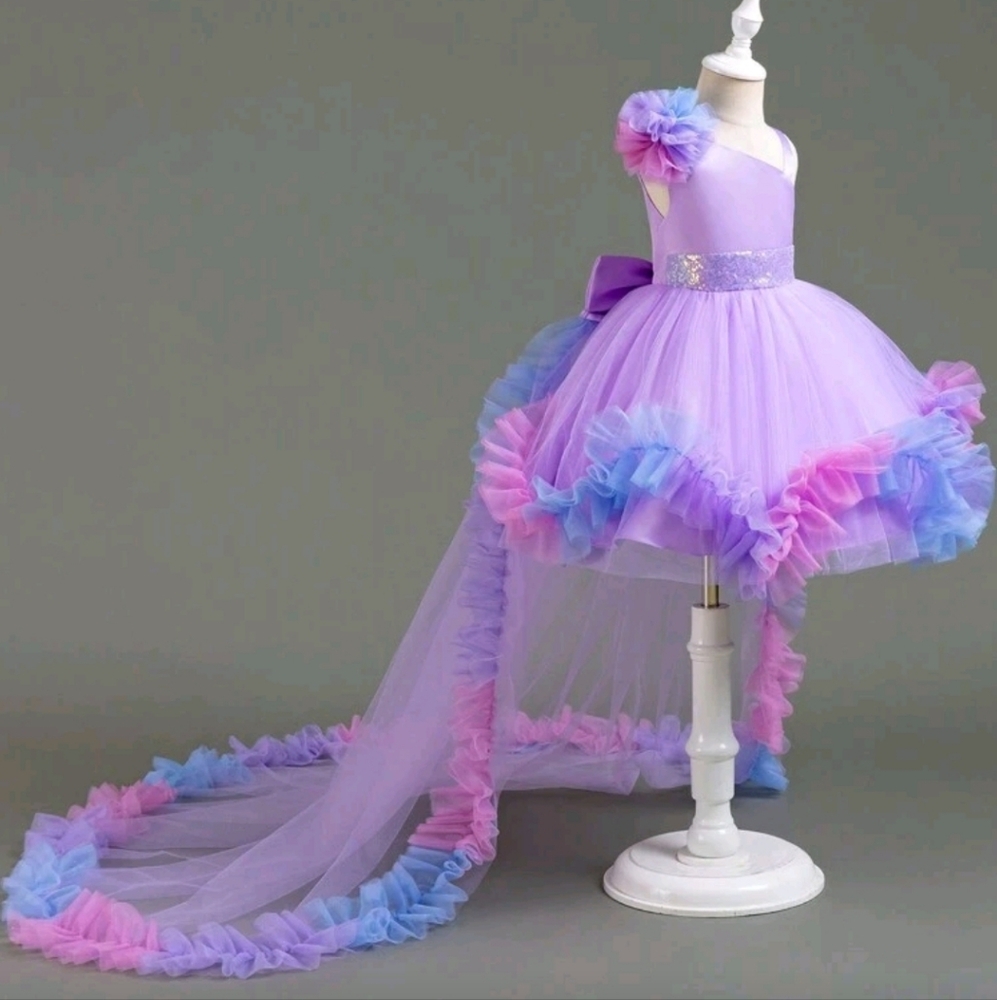 Stunning Princess Purple and Blue Todd Dress - Picture 9 of 9